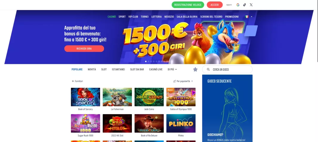 Winnita casino bonus 100% fino a 500 € più 200 giri gratuiti